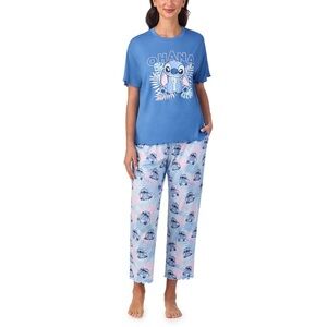 Disney Stitch Blue and Pink Pajama Set
